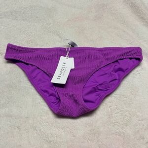 Seafolly Australia Size 10 Purple Textured Bikini Bottom